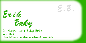 erik baky business card